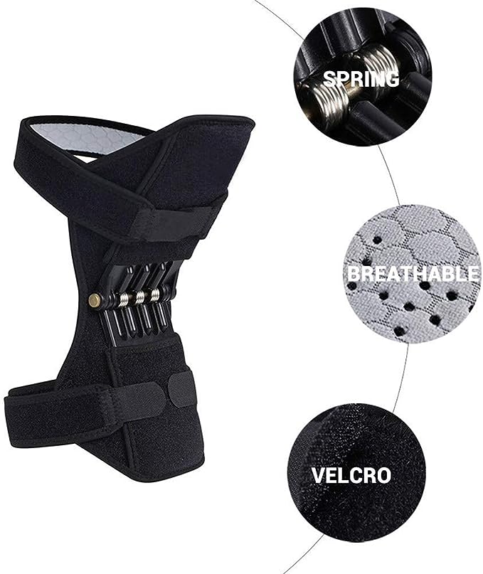 Knee Booster, Spring Knee Pad Breathable Knee Booster Power Lift Knee Protection Booster Patella Stabilizer Protector Joint Pain Relief Mountaineering Deep Care