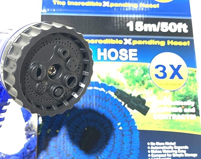 Magic Hose With Spray Nozzles, Expandable hose Expandable Garden Hose,Water Hose, Hose Kit, Spray Gun Nozzle, Watering Kit, Blue Magic hose