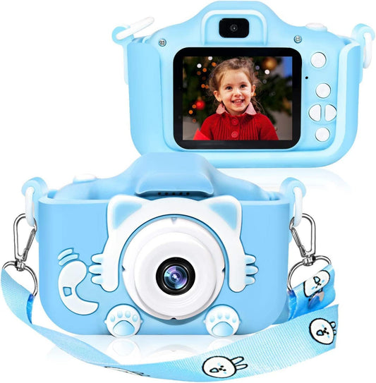 Kid's Digital Dual Screen 20MP Video Camcorder Anti-Drop Cartoon Selfie Camera