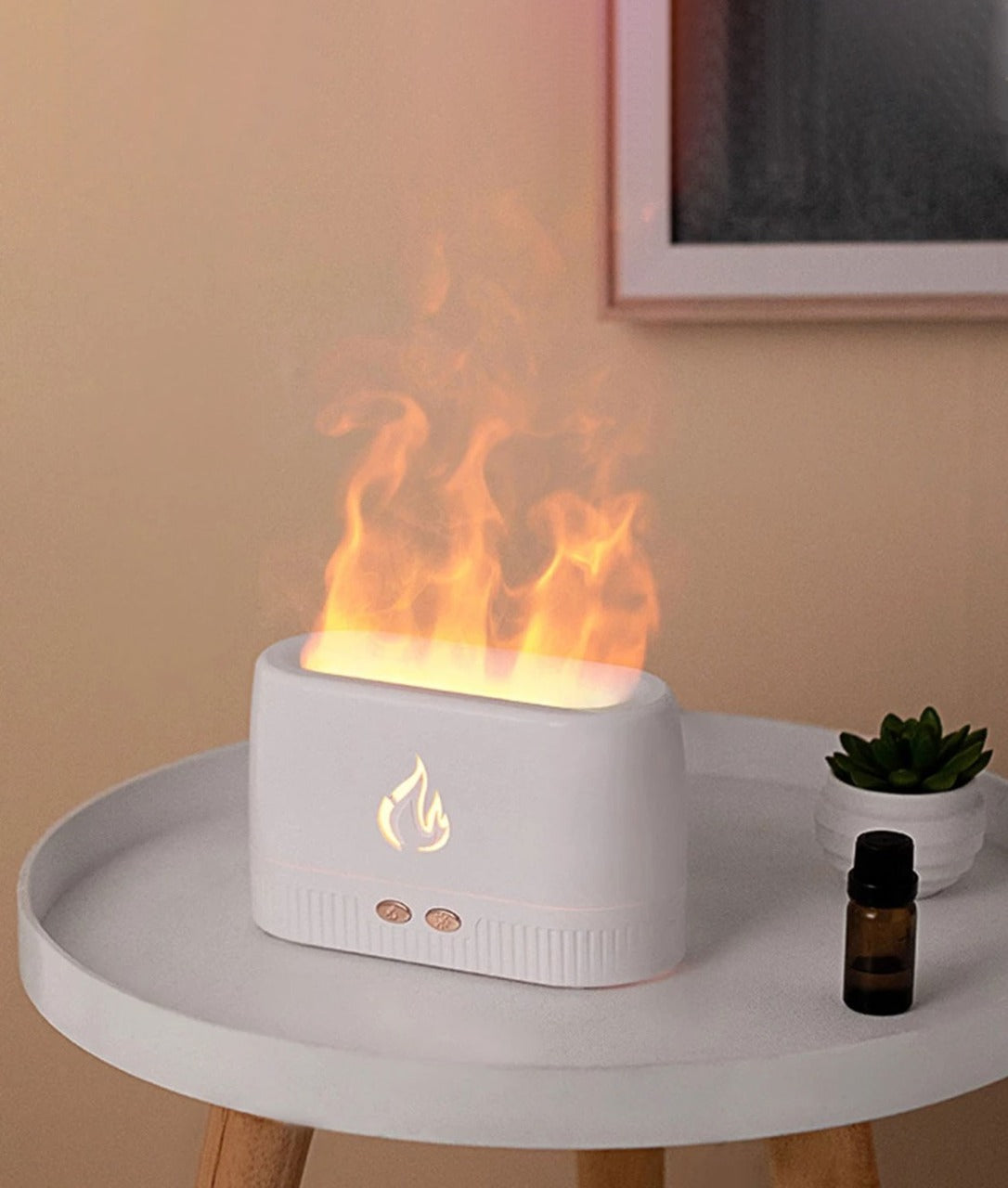 Humidifier Flame Aroma Diffuser Aromatherapy Light Mist Atomizer Auto Off Protection for Spa Home Yoga Office 180ml