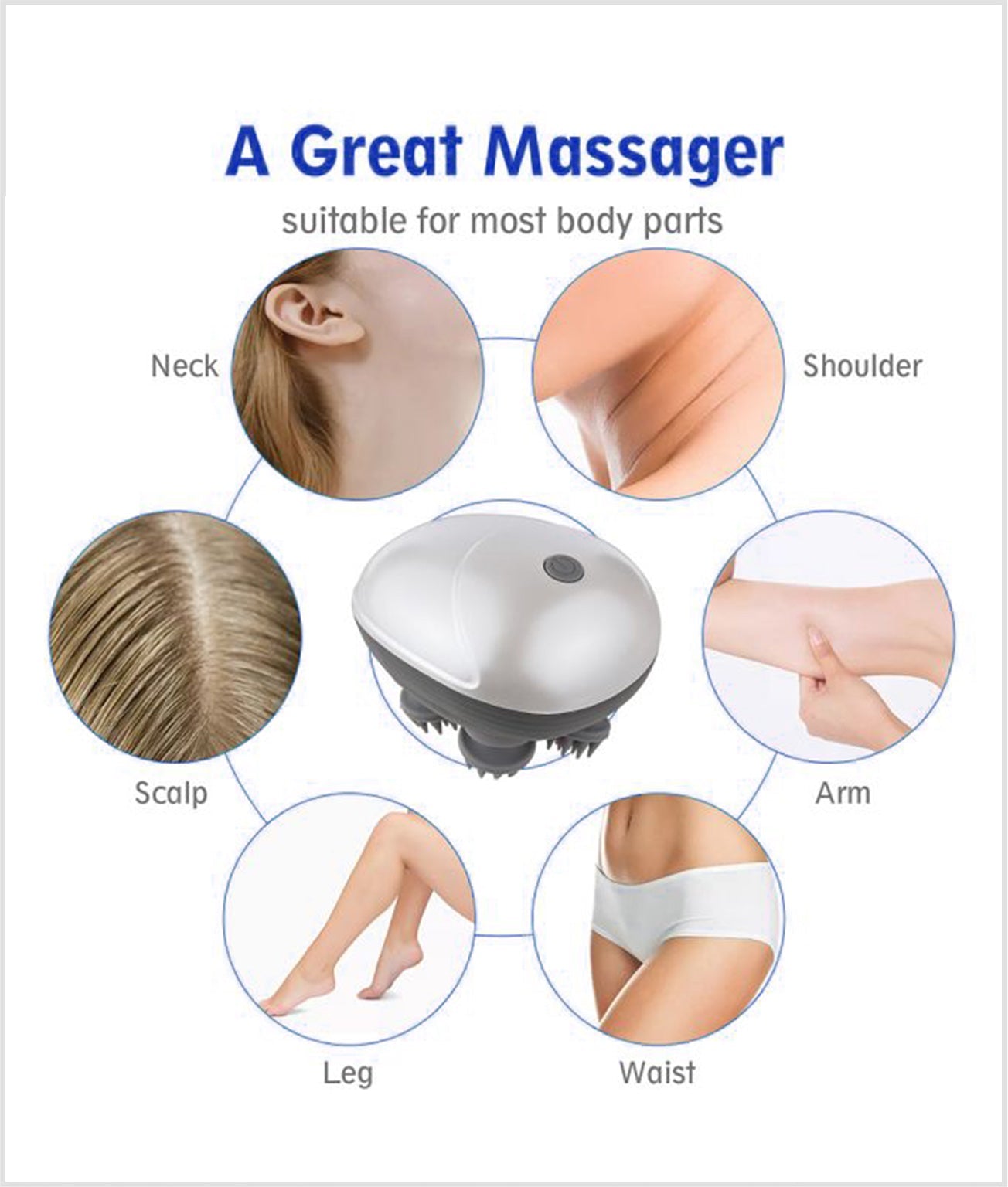 Electric Smart Massager For Neck, Head, Shoulder and Body