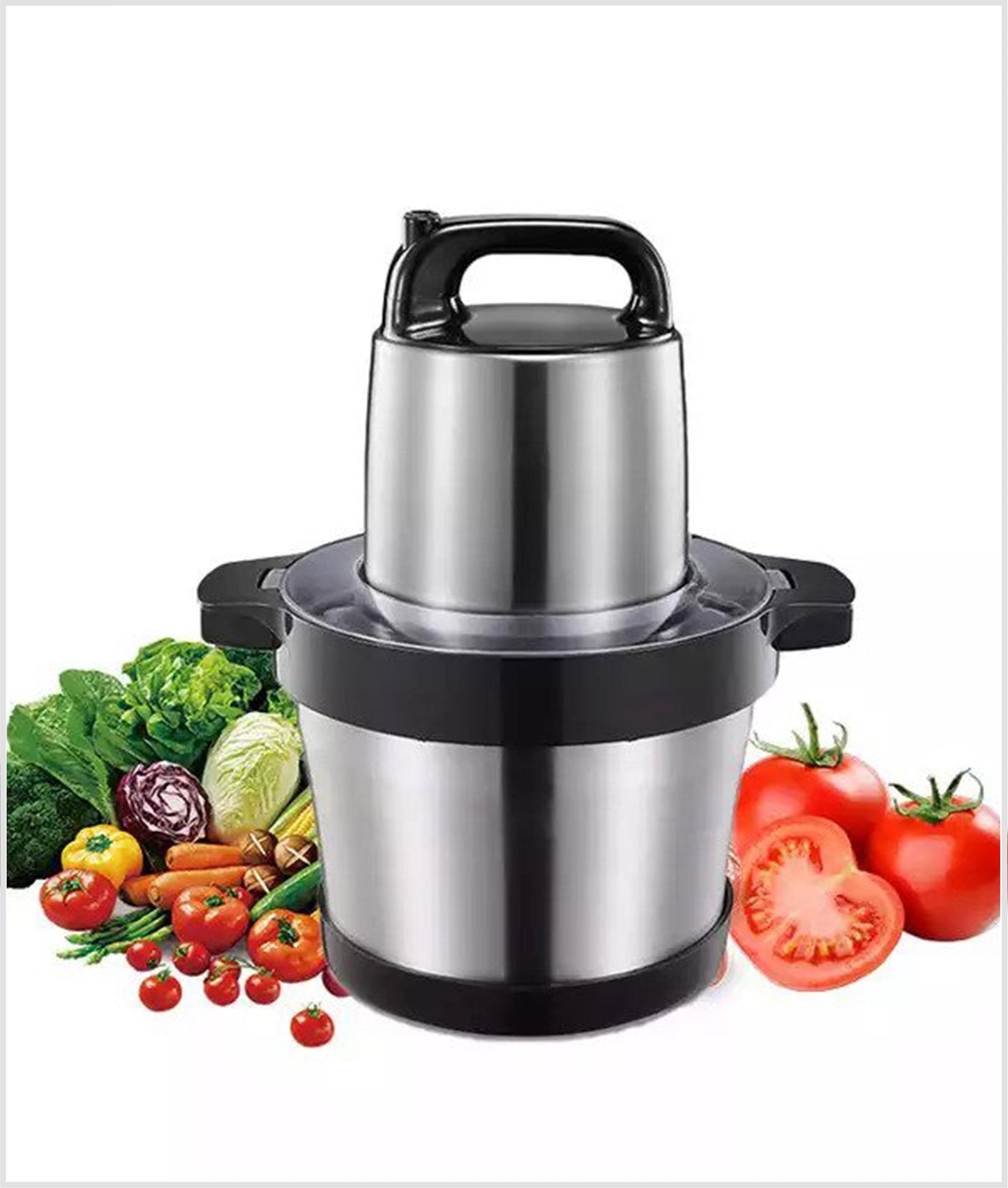 6L Stainless Steel Food Chopper/Grinder for Meat, Vegetables, Fruits and Nuts